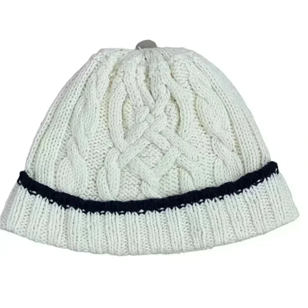 Baby Gap Toddler Knitted Ivory Lined Cotton Hat SZ 2-3T